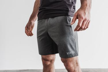 Nobull Knit 8.5" Men's Shorts Grey | Australia (NA0764)